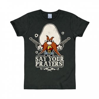 Looney Tunes - Say your Prayers - Zwart Heren slim-fit T-shirt 