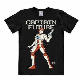 Captain Future - Zwart Heren easy-fit T-shirt