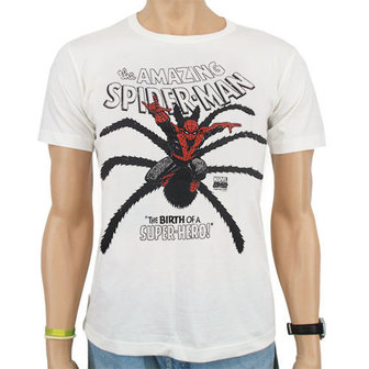 Spiderman Birth Of Marvel DC Comics easy-fit Heren T-shirt