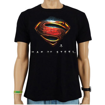 Superman Man of Steel DC Comics Heren easy-fit T-shirt zwart