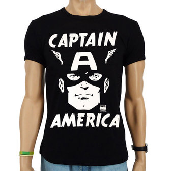 Captain America Face Marvel Heren slim-fit T-shirt