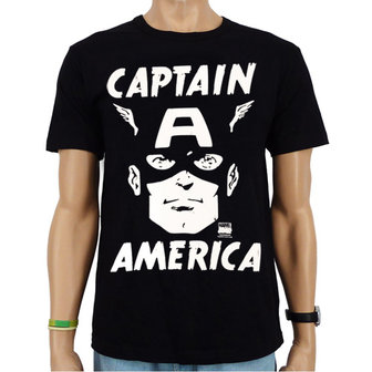 Captain America Face Marvel DC Comics Heren easy-fit T-shirt