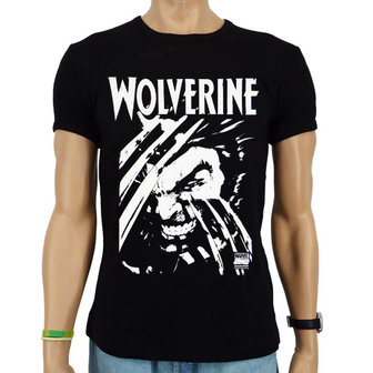 Wolverine X-Men Marvel Heren slim-fit T-shirt zwart