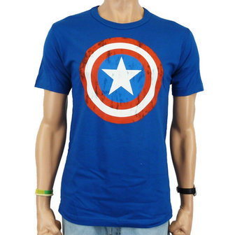 Captain America Shield Marvel Blauw Heren easy-fit T-shirt