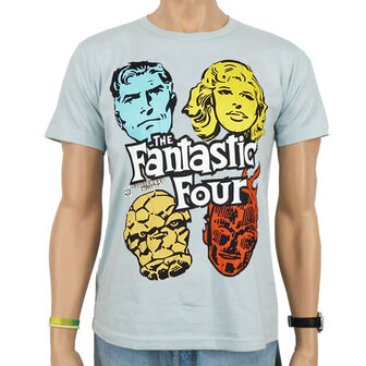 Fantastic 4 Marvel Heren easy-fit T-shirt