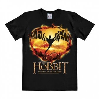 The Hobbit - I Am Fire I Am Death - Zwart Heren easy-fit T-shirt