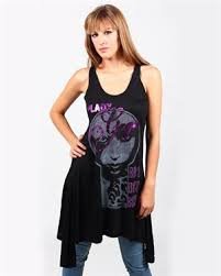 Lady Gaga - Dames Vintage Zwart Amplified Singlet 