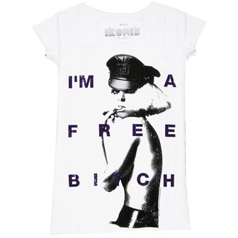 Lady Gaga - Free Bitch - Dames Wit Amplified T-shirt 
