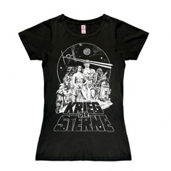 Star Wars Krieg der Sterne Dames Zwart T-shirt