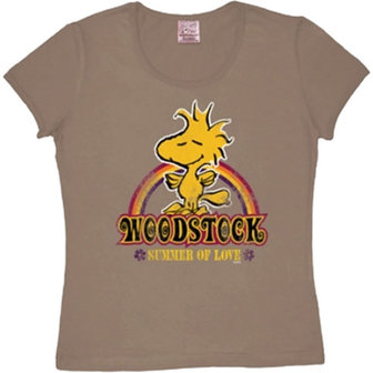 Peanuts - Woodstock - Dames Olijf T-shirt