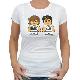 Toonstar Bad Boy Wham Dames Wit T-shirt 