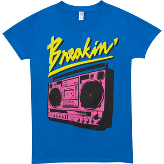 Boombox Breakin Dames Blauw T-shirt 