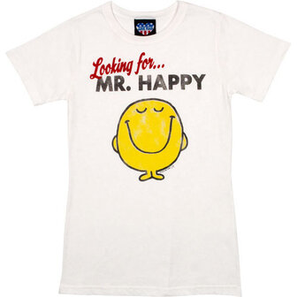 Little Miss Looking For Mr. Happy Dames Wit T-shirt 