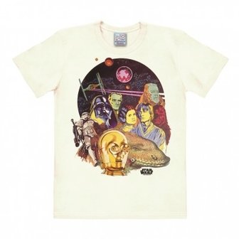 Star Wars Drawing Multicolored Heren Wit easy-fit T-shirt