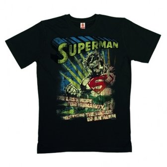 Superman The Last Hope DC Comics Heren Zwart Organic T-shirt 