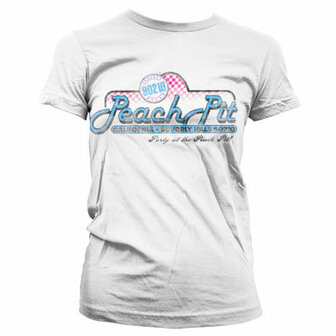 90210 - Peach Pit - Dames Wit T-shirt 