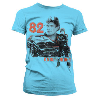 Knight Rider 1982 Dames Blauw T-shirt 