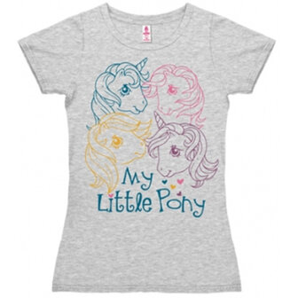 My Little Pony Heads Dames Grijs T-shirt