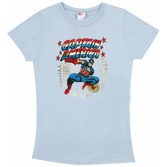 Captain America Marvel DC Comics Dames Licht Blauw T-shirt 