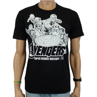 The Avengers - Heroes - Marvel - Zwart Heren easy-fit T-shirt 