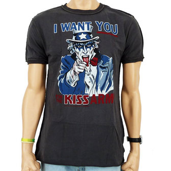 KISS Logo Vintage Army Amplified Stitch Heren T-shirt 