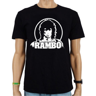 Rambo Heren Zwart slim-fit T-shirt