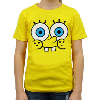 Spongebob Face Heren Geel T-shirt 