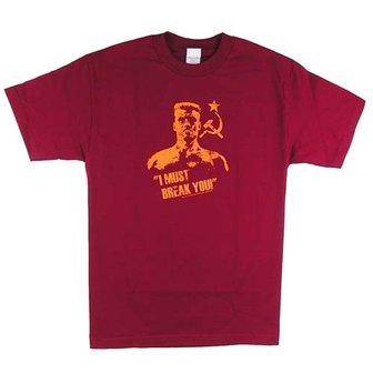 Rocky 4 I Must Break You Ivan Drago Heren Rood T-shirt 