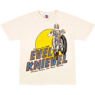 Evel Knievel Caesars Palace Heren T-shirt gebroken wit