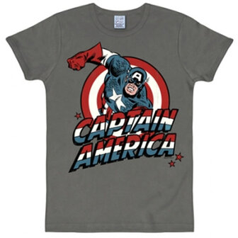 Captain America Marvel Heren Grijs slim-fit T-shirt