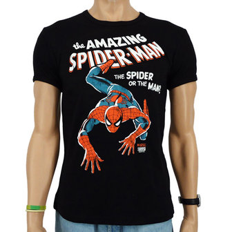 The Amzing Spiderman Marvel Heren Zwart slim-fit T-shirt