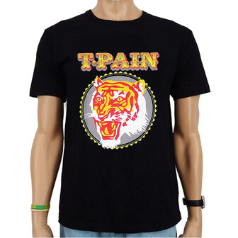 T-Pain Tiger Head Heren Zwart T-shirt