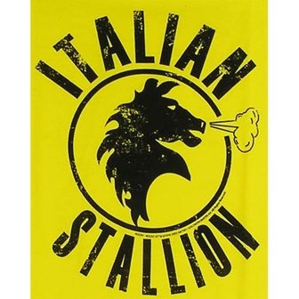 Rocky Italian Stallion Heren Geel T-shirt 