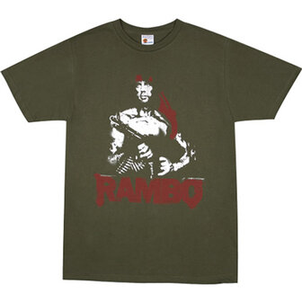 Rambo Red Bandana Heren slim-fit Groen T-shirt 