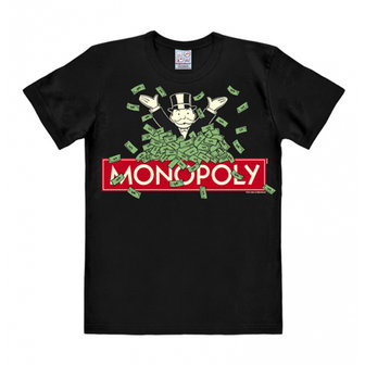 Monopoly - Heren - Zwart easy-fit T-shirt