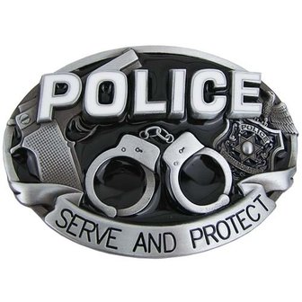 Police - Serve and Protect - Riem Buckle/Gesp