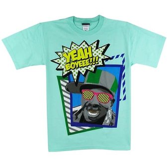 Hip Hop Flava Flav Yeah Boyeee! Heren mint groen easy-fit T-shirt