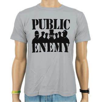 Public Enemy - Groep Silhouette - Hip Hop Heren Grijs T-shirt