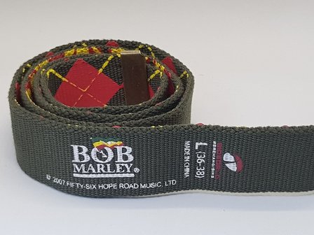 Bob Marley - Stoffen Riem - Makkelijk Verstelbare Koppel riem van stof - Military Belt - Heren en Vrouwen