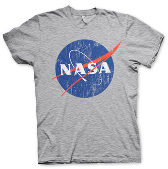 NASA WASHED INSIGNIA T-SHIRT- EASY FIT - Grijs