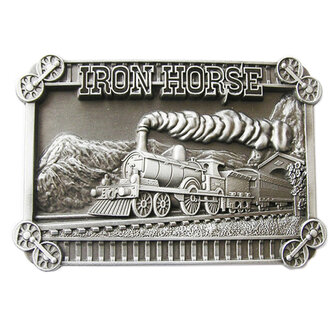 Trein Stoom Locomotief Iron Horse blanco Riem blanco Buckle/Gesp