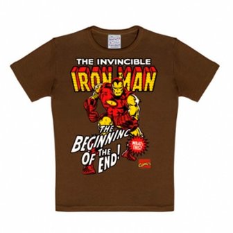 Iron Man Marvel Comics kinder t-shirt bruin