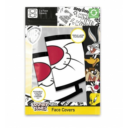 Looney Tunes Sylvester Face Mask 2 pack