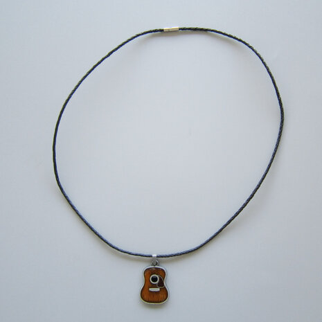 Guitar Music Metal Charm Pendant Halsketting