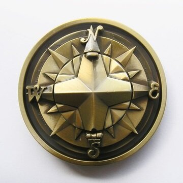 Kompas - 3D - Brons - Riem Buckle/Gesp