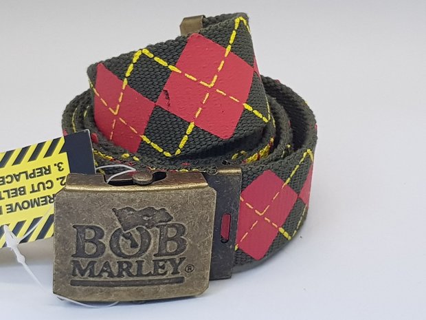 Bob Marley - Stoffen Riem - Makkelijk Verstelbare Koppel riem van stof - Military Belt - Heren en Vrouwen