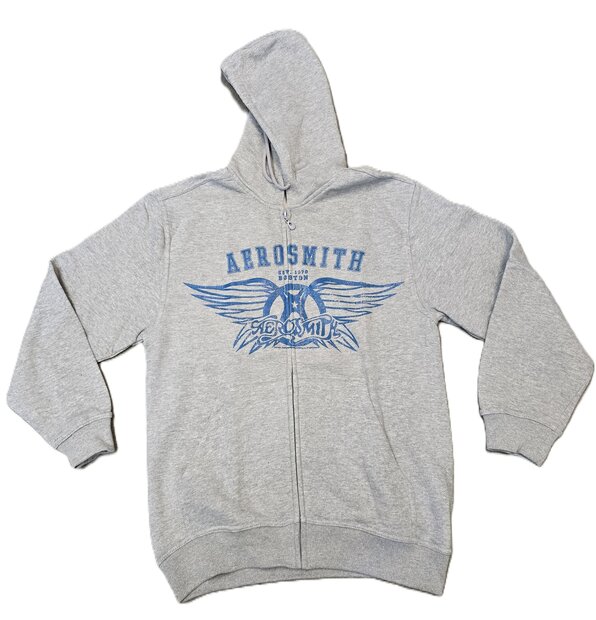 Aerosmith - Boston Grijs Vintage Logo  Hoodie
