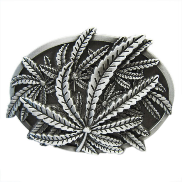 Canabis leaf 3D blanco Riem Buckle/Gesp