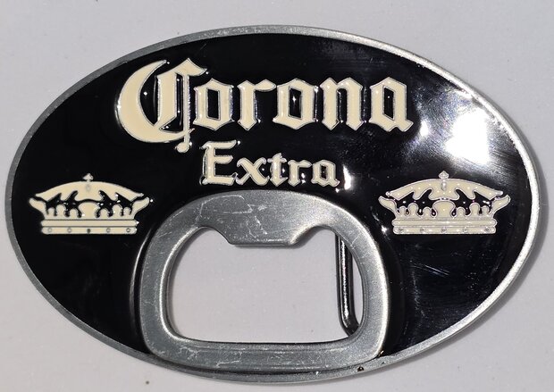 Flesopener Corona Extra Bier Black Riem Buckle/Gesp