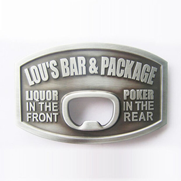 Vintage Bar Beer Bottle Opener blanco Riem Buckle/Gesp